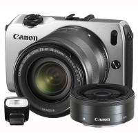 佳能 数码微单相机 EOS M WLENS KIT (银)