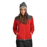 Makino犸凯奴女款保暖抓绒衣286(红色/XL)