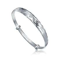 珂兰钻石鱼意吉祥S990纯银手镯