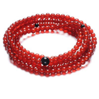 Lux-women-3A级天然红玛瑙手链-千回百转(附权威鉴定证书) 水晶玛瑙