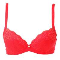 霞黛芳蕾丝夹棉B杯文胸喜庆红(b70)3005