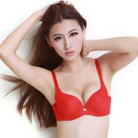 霞黛芳镂空低心位性感侧收3/4杯U型B杯文胸喜庆红(b80)3027