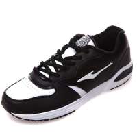 鸿星尔克男保暖慢跑鞋11143205-12白/黑41