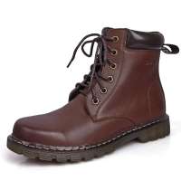 Simier斯米尔马丁靴加绒保暖情侣靴8699棕色41