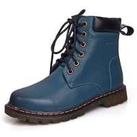 Simier斯米尔马丁靴加绒保暖情侣靴8699兰色42