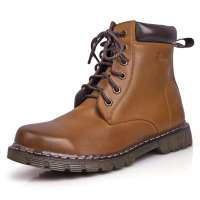 Simier斯米尔马丁靴加绒保暖情侣靴8699黄色39