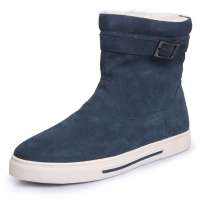 Simier斯米尔冬季保暖时尚百搭反绒情侣雪地靴8698兰色38