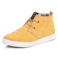 Simier斯米尔正品男鞋保暖靴情侣短靴1019B芒果黄35