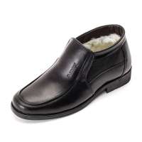 Bsure百硕真皮保暖棉鞋男士皮鞋B111_42(黑)