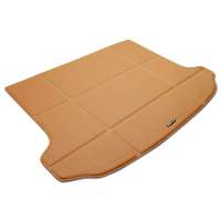 RZM高级皮革汽车后备箱垫 雪佛兰科帕奇七座+扩展件 棕黄底白线