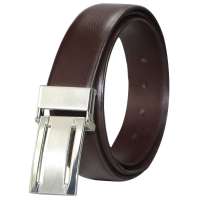 YEDY怡玳时尚男士腰带拉丝板扣真皮皮带SD1112 咖色