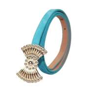 YEDY怡玳时尚百搭女士腰带扇形扣皮带SA4665 蓝色