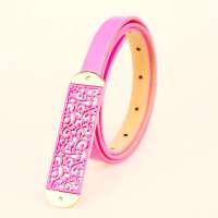 YEDY怡玳时尚时装腰带女士镂空扣皮带 A5390粉色