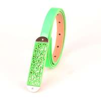 YEDY怡玳时尚时装腰带女士镂空扣皮带 A5390绿色