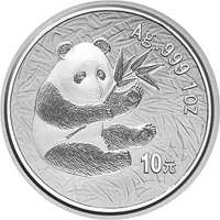 中国金币2000版熊猫银质纪念币(1盎司)(红木盒包装)
