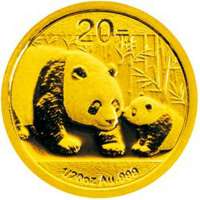 【中国金币】2011版熊猫金质纪念币（1/20盎司）