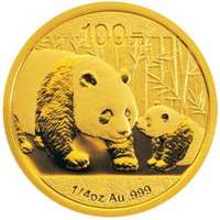 【中国金币】2011版熊猫金质纪念币（1/4盎司）