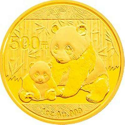 [中国金币]2012版熊猫金质纪念币(1盎司)