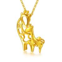 周生生 黄金(足金)母子鹿吊坠 19587p01 (3.58克)