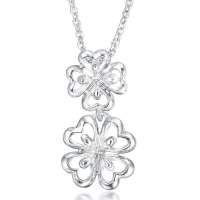 周生生 铂金(Pt950)四叶草项链 45厘米 81596n