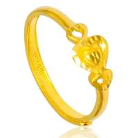 潮宏基正品 一往情深 黄金/足金戒指/对戒/指环