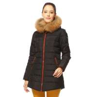 波司登12新款 羽绒服正品 女韩版修身中长款 B1201218B12056(B黑色)160/84A
