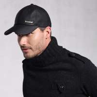 KENMONT凯蒙特 男士秋冬季黑色鸭舌帽户外冬帽KM-2219-01 黑色