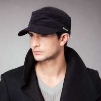 KENMONT凯蒙特 男士户外平顶帽KM-2121-01 黑色