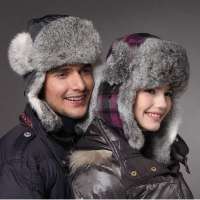 KENMONT凯蒙特 防风兔毛雷锋帽 超保暖男女帽KM-2131-09 深灰色