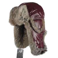 KENMONT凯蒙特 兔毛雷锋帽男女通用护耳帽子KM-2142-41 枣红色