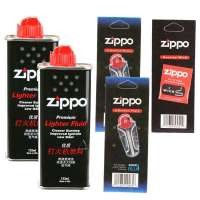 ZIPPO套装SCZH076 可配套组合套装133ml专用油*2+火石*2+棉芯*1