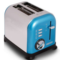 北鼎Buydeem D609多士炉 家用2片烤面包机吐司机 英伦经典全自动不锈钢(桔梗蓝)