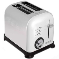 北鼎Buydeem D609多士炉 家用2片烤面包机吐司机 英伦经典全自动不锈钢(雪莲白)