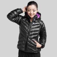 ECHOROBA户外时尚女羽绒夹克L4-JE4480黑色100(L)