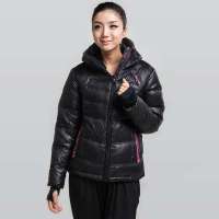 ECHOROBA户外时尚女羽绒夹克L4-JK9410黑色100(L)