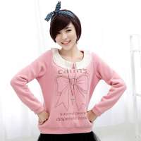 韩都衣舍韩国女装宽松显瘦抓绒长袖卫衣OI2071 粉色M
