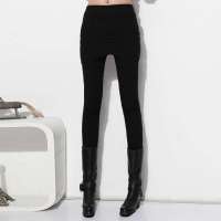 韩都衣舍韩国女装修身包臀显瘦假两件打底裤LK1151 黑色L
