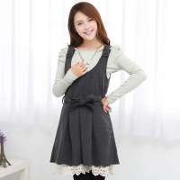 韩都衣舍韩国女装纯色修身无袖背心连衣裙LA2012 深灰色L