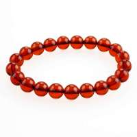 御灵珠宝 天然琥珀蜜蜡 守护天使 琥珀血珀圆珠手链手串 8mm 0404040008001