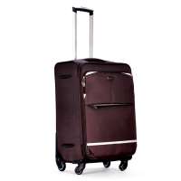 花花王子奢华精品商务万向轮布箱R60292-20寸咖啡色