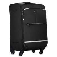花花王子奢华精品商务万向轮布箱R60292-24寸黑色