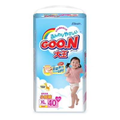 GOO.N(大王)婴幼儿用短裤式纸尿裤(女宝宝专用)XL号(特大号)40片