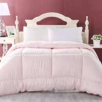 水星家纺 全涤面料 四孔春秋被芯  暖绒四孔春秋被 1.2米床 粉红色