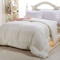 水星家纺 暖绒四孔冬被 全涤面料四孔纤维被芯 加厚冬被 1.5米床 白