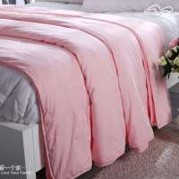 水星家纺 纯棉面料子母被子/被芯 二合一桑蚕丝被1.5米床 红色