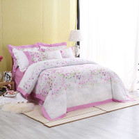 水星家纺  全棉斜纹活性印花四件套 风和日丽 1.5米床