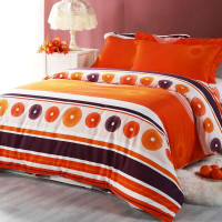 水星家纺 全棉磨毛印花四件套 圆舞曲 1.5米床
