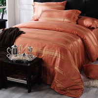 水星家纺  全棉贡缎色织提花四件套 伊萨贝拉 1.5米床