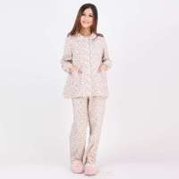 诺尔健全棉花边妈咪哺乳衫白底酱红花XL/170/92AN8201