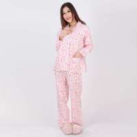 诺尔健全棉钳线妈咪哺乳衫白底酱红花L/165/88AN8204